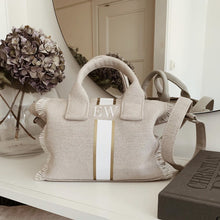 Load image into Gallery viewer, ST.TROPEZ NATURAL CANVAS MINI CROSSBODY