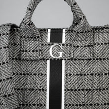 Load image into Gallery viewer, ST.TROPEZ MINI STRIPED TWEED BLACK
