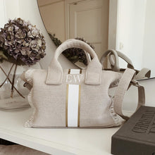 Load image into Gallery viewer, ST.TROPEZ NATURAL CANVAS MINI CROSSBODY
